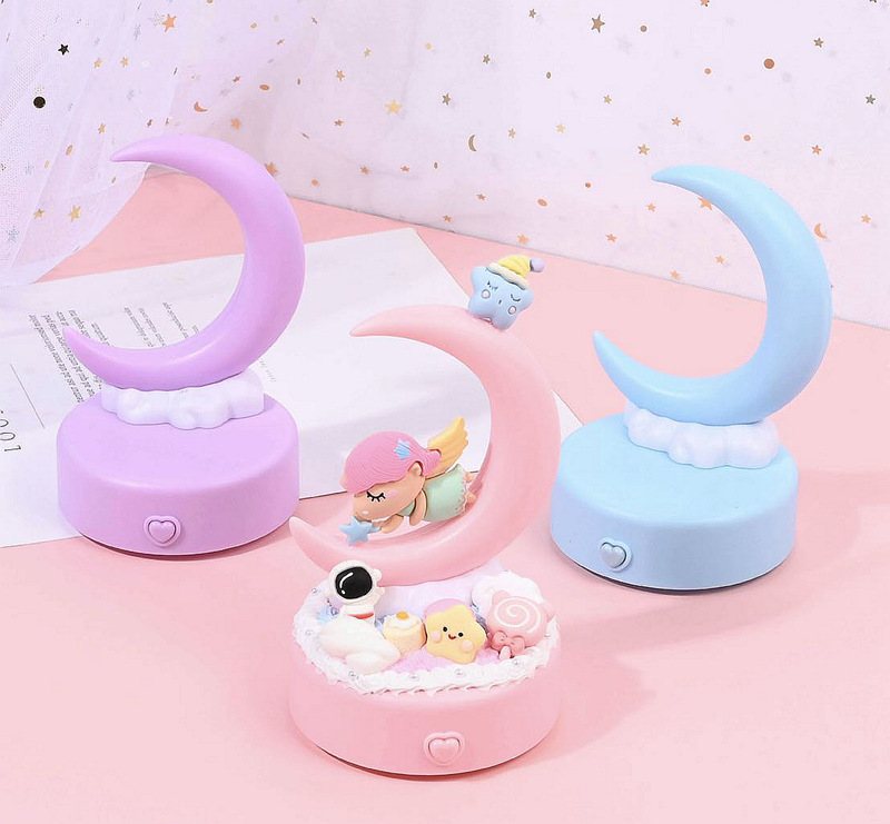 月亮小夜灯 diy儿童手工制作材料