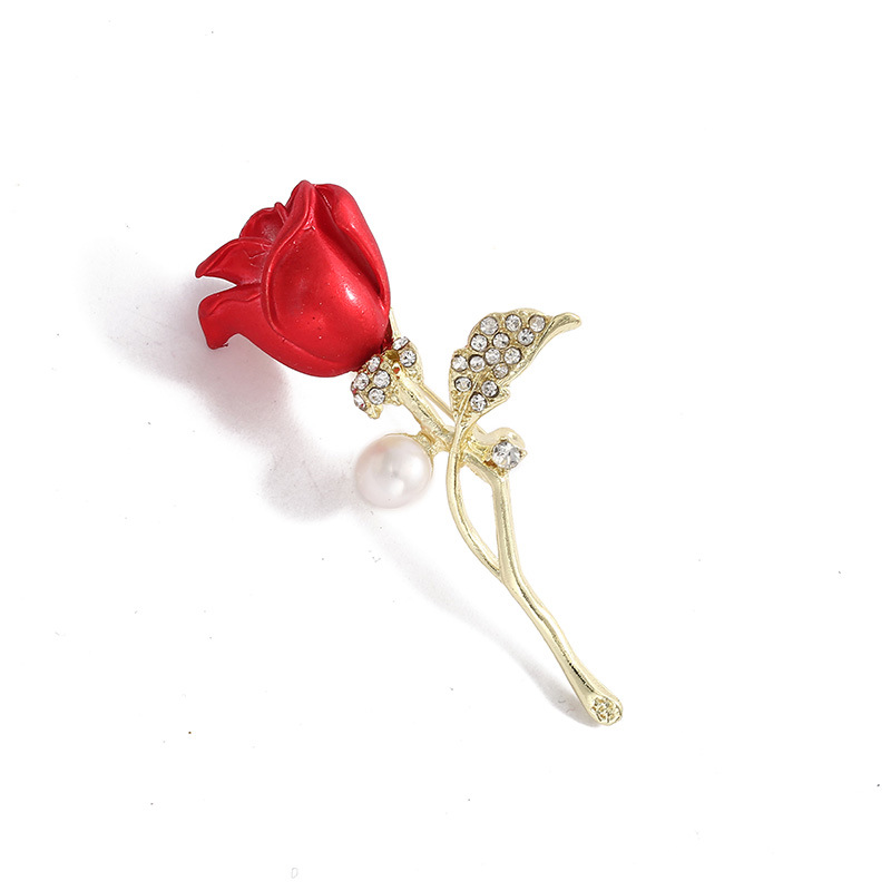 Three-Dimensional Artificial Rose Brooch Niche Sunflower High-End Corsage Ladies Safety Scarf Buckle Alloy Pin