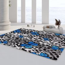 仿真皮毛地毯客厅茶几现代简约豹纹动物纹仿兽皮地毯卧室床边毯