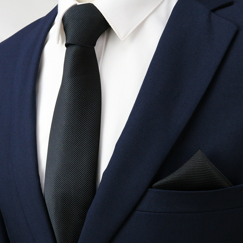 黑色领带男 正装 商务 职业韩版男士西装懒人拉链领带一易拉得潮