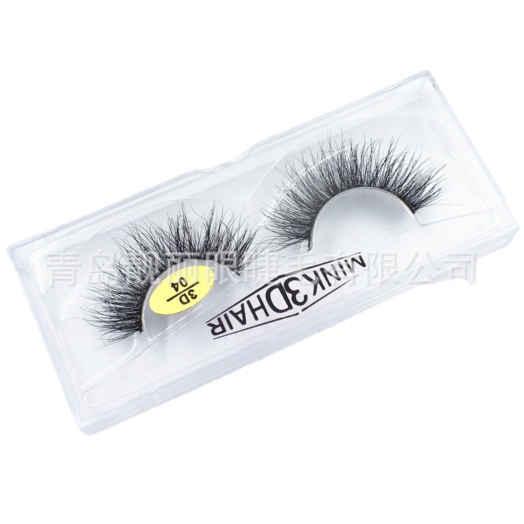 3D04 Mink False Eyelashes Messy Long Mink Hair Eyelash Multi-Layer Thick Source Factory Wholesale