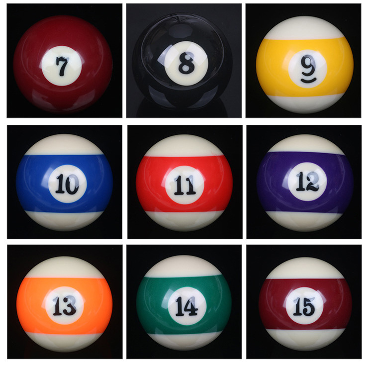 台球球子单个散卖母球标准57.2mm美式黑八球斯诺克桌球水晶球散装