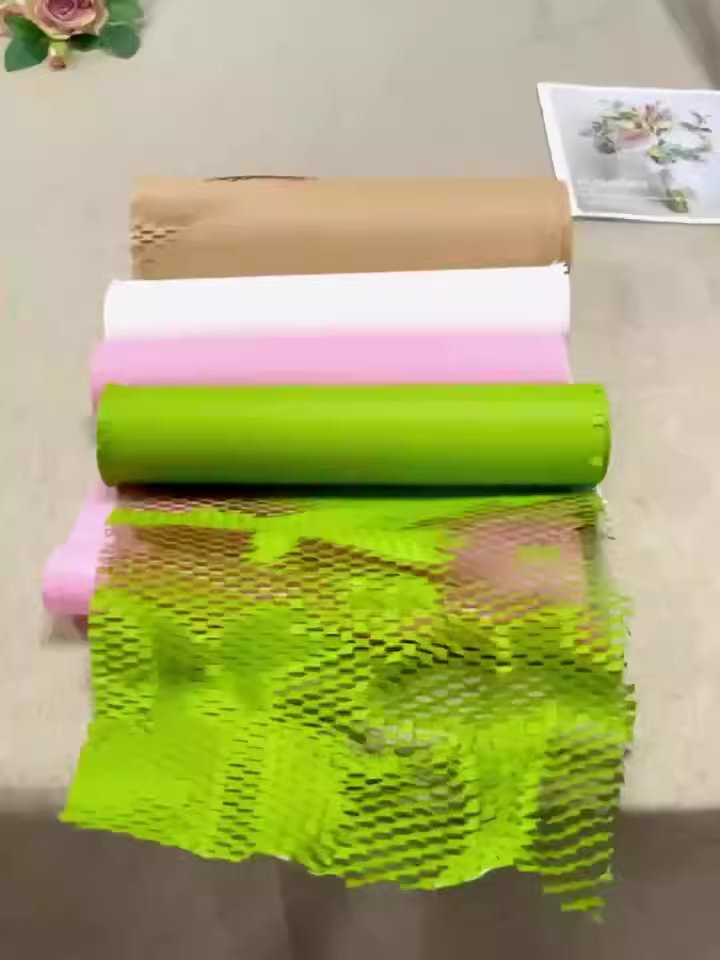 防水蜂窝纸环保艺术包装纸填充防震缓冲打包材料包鲜花内衬蜂巢纸