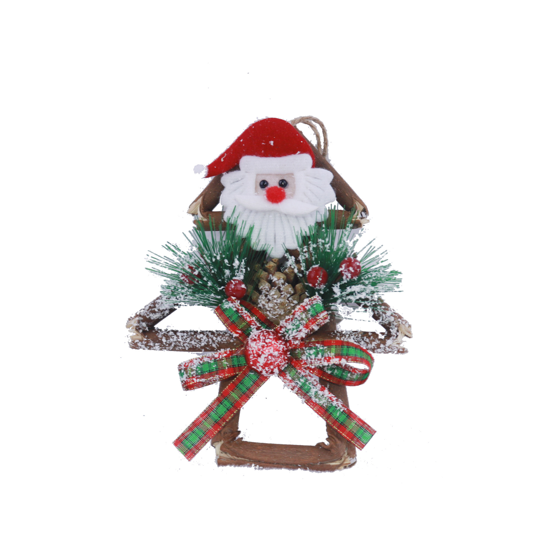 Christmas Decoration Wooden Christmas Tree 15/20/24cm Christmas Wreath Door Hanging Christmas Pendant Hotel Mall Layout