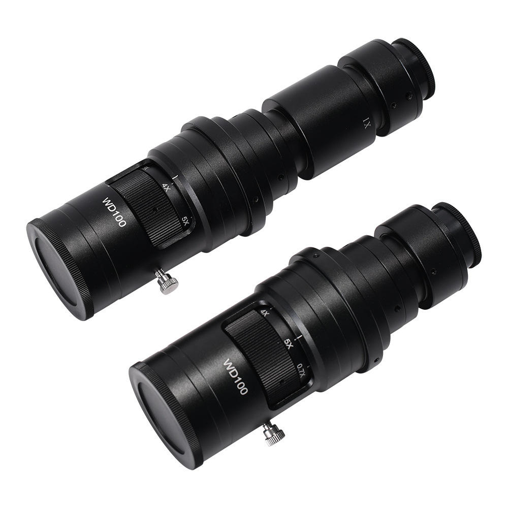 高清单筒显微镜镜头180倍400倍工业相机变倍定焦景深镜头