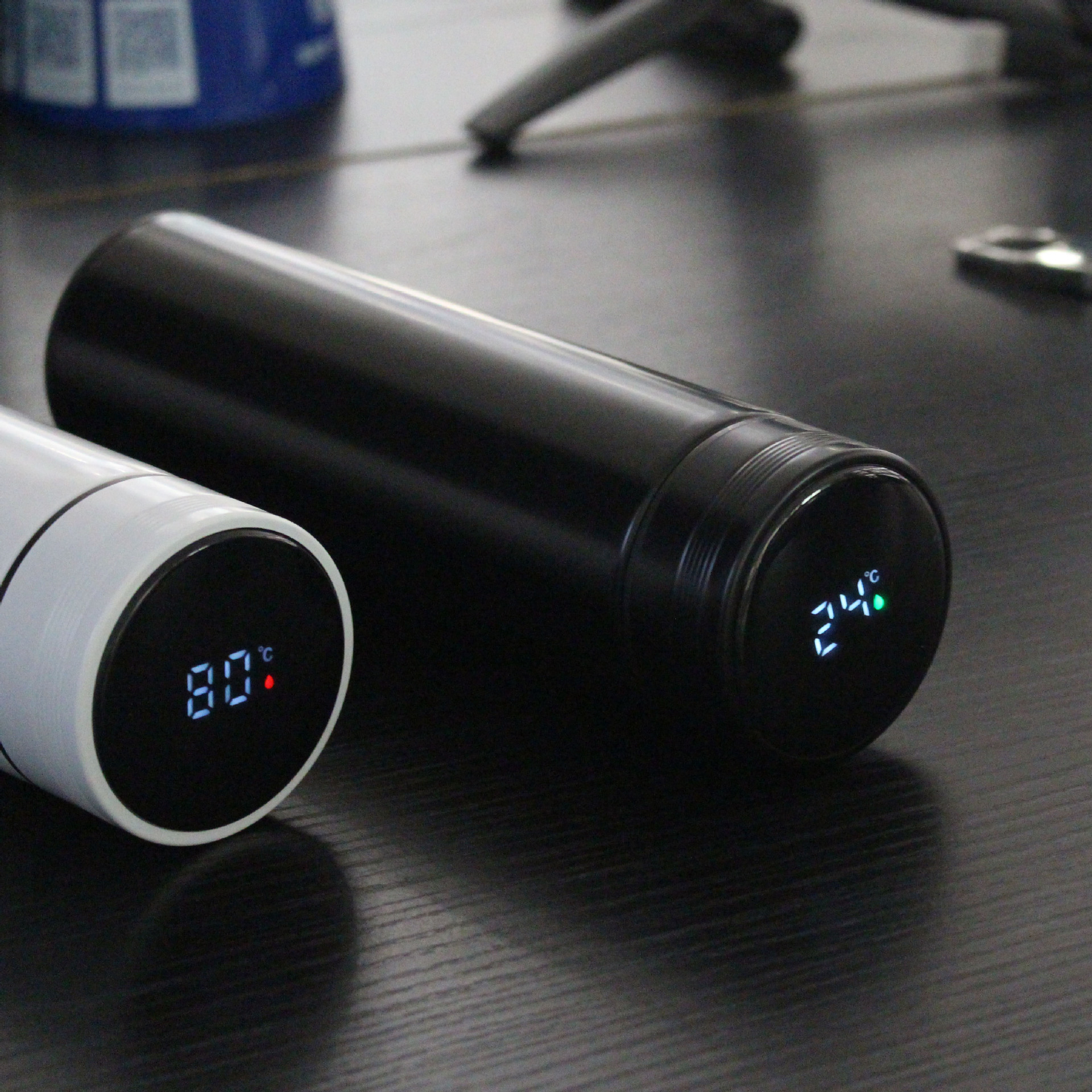 智能杯304不锈钢保温杯led商务测温茶水分离茶杯高档办公礼品直杯