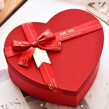 结婚情人节女生口红礼物盒心形礼品盒爱心礼盒空盒红色礼物包装盒