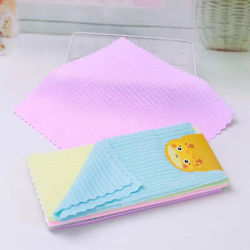 Factory Customized Absorbent Cloth Dish Towel Wholesale Household Kitchen Oilproof Dishcloth Thick Cutlery Cleaning Towel