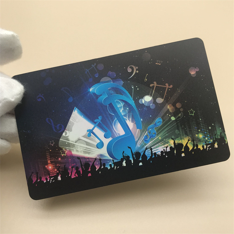 工厂定制变色pvc塑料卡片彩色七彩闪光卡片高品质镭射卡反光卡