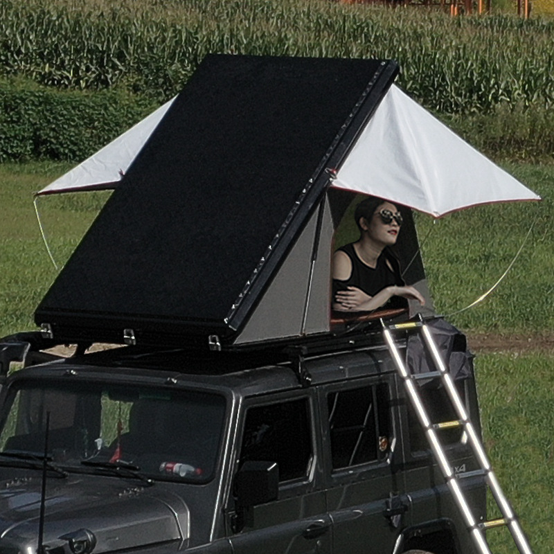 Aluminum Case Triangle Car Roof Tent Outdoor Camping Automatic Tent Road Trip Picnic Camping Car Tent
