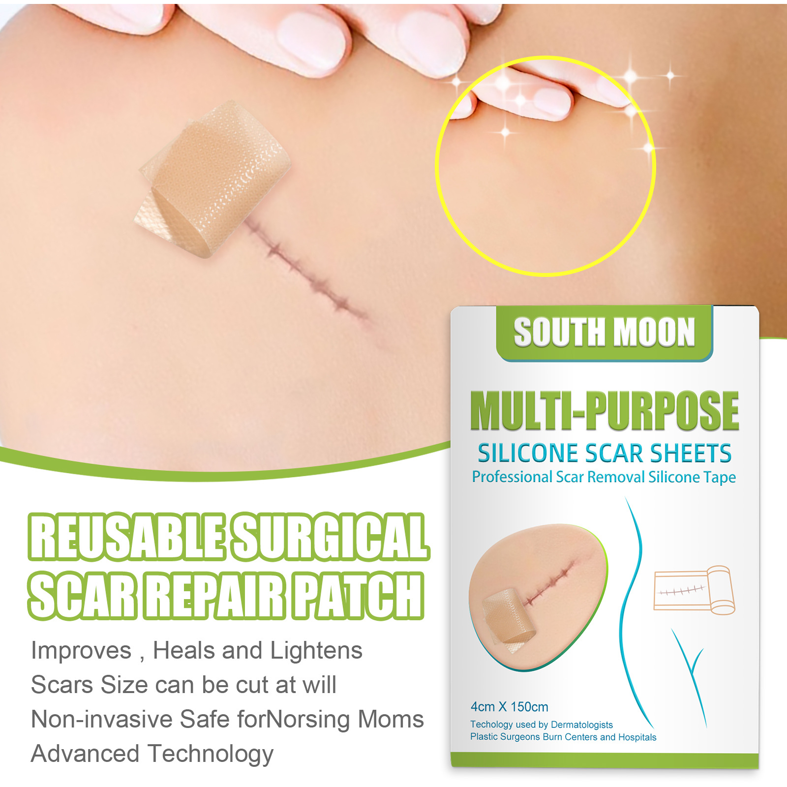 scar repair stickers硅凝胶疤痕贴修护防水淡化妊娠纹烫伤恢复贴