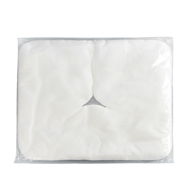Beauty Salon Disposable Heart-Shaped Head Pad Wholesale Disposable Non-Woven Massage Towel U-Shaped Pillow Towel Factory Spot
