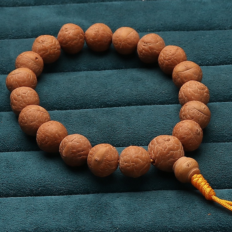 原籽老料凤眼菩提佛珠文玩尼泊尔老皮菩提子手链凤眼手持藏式三通