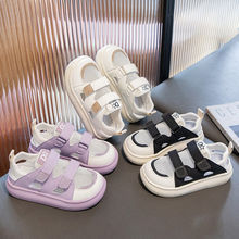 女童单网运动鞋2024夏季新款宝宝透气小白鞋男童包头凉鞋儿童板鞋