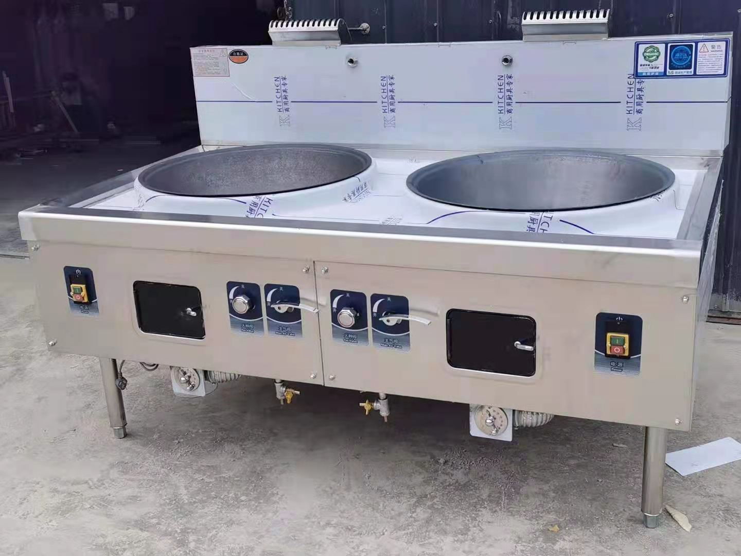 大锅灶台 不锈钢大灶台 商用气锅灶台 大灶台1.米2大锅灶