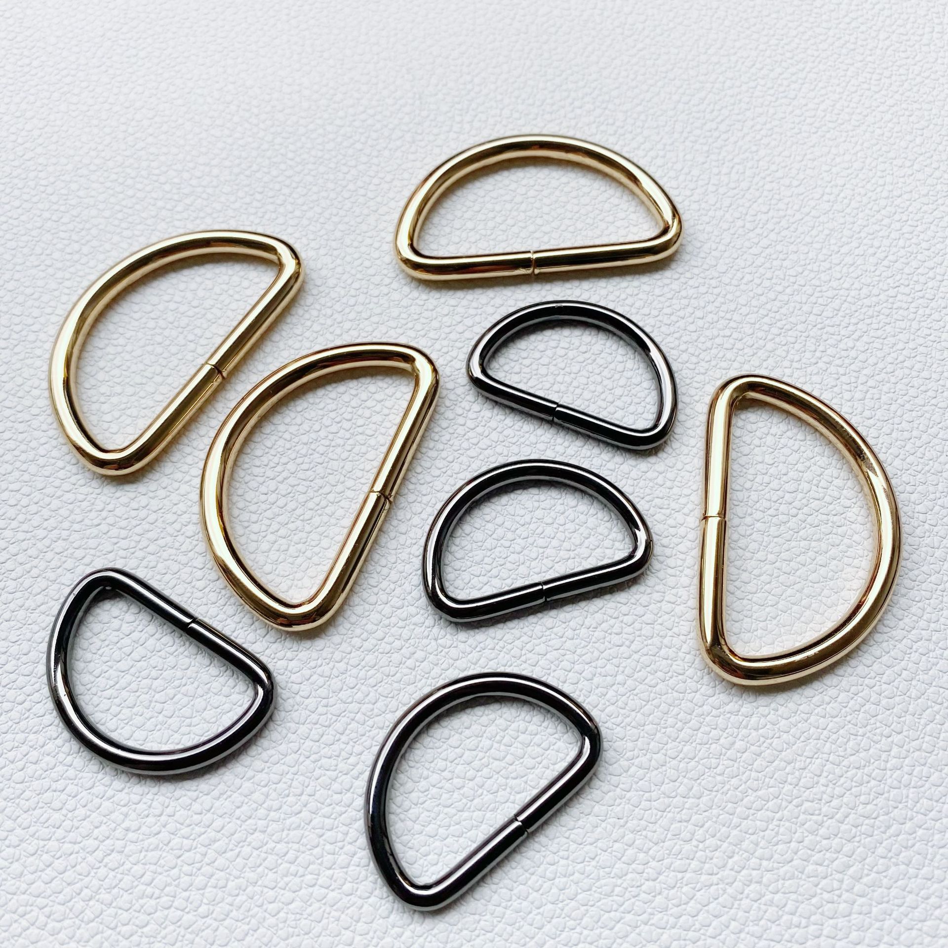 现货d字扣 批发箱包五金配件半圆环扣 织带拉环d型扣