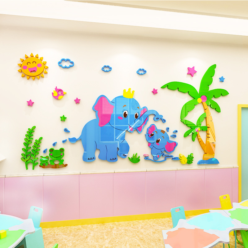 培训机构早教中心幼儿园教室环境布置墙面装饰立体环创主题墙贴画