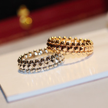 8新] 宝格丽serpenti viper玫瑰金镶钻蛇骨戒指58原价25500_阿里巴巴