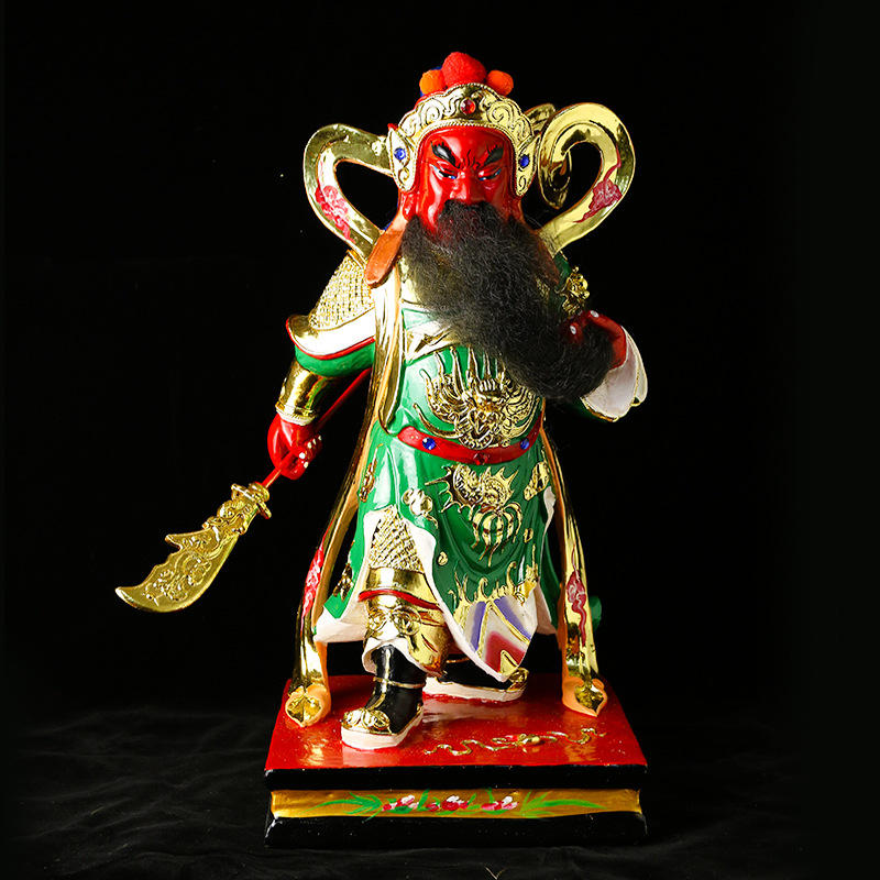 香樟木关公摆件招财关公佛像关羽武财神关二爷财神爷供奉神像批发