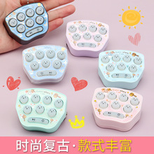 跨境迷你掌上打地鼠游戏机怀旧复古电子发光玩具小挂饰钥匙扣批发