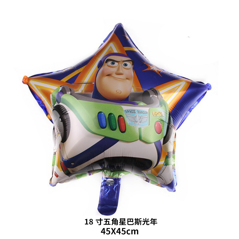 Toy Story Basguang Year Aluminum Film Balloon Cartoon Theme Birthday Hudi Aluminum Film Balloon Party Decoration