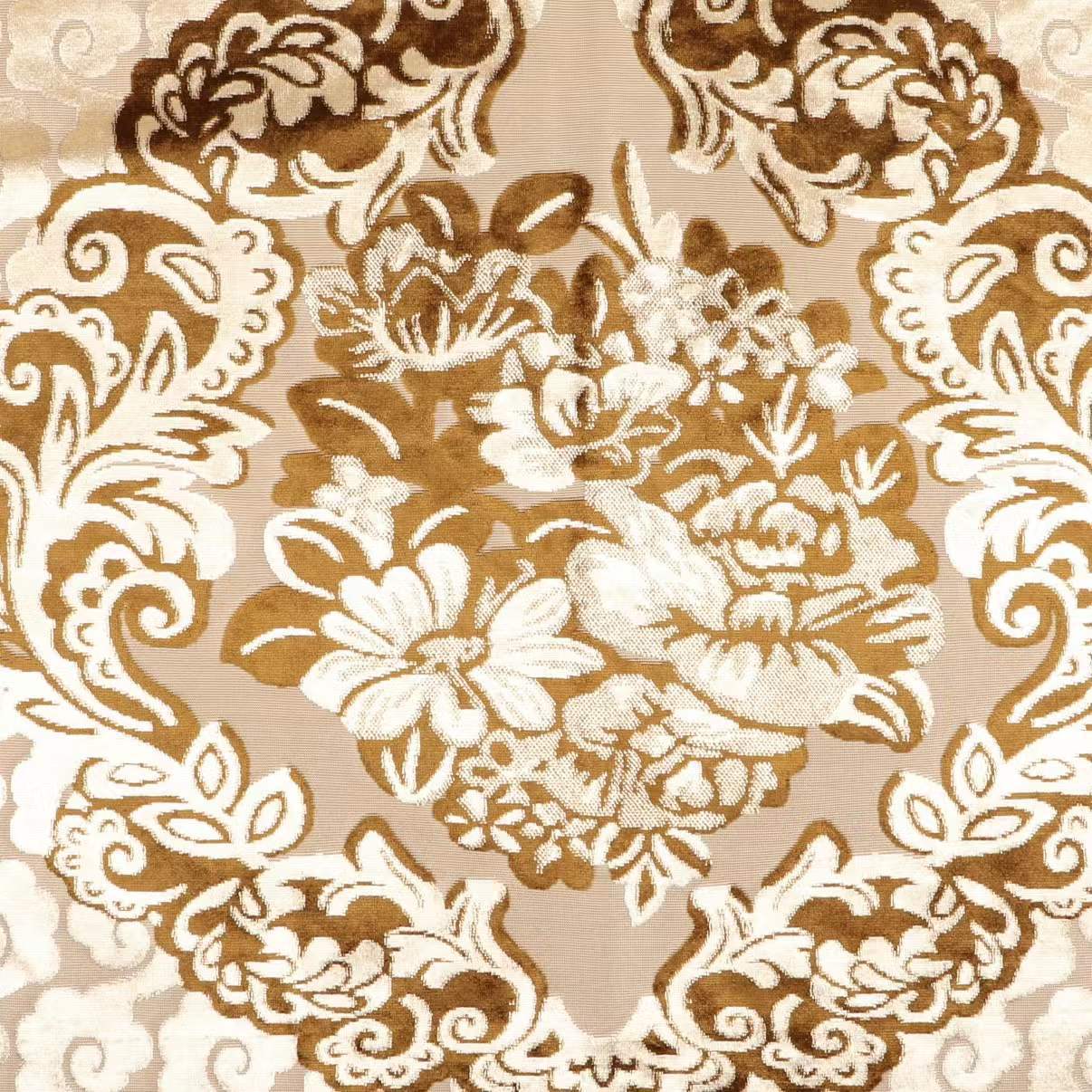 常熟针织提花可加银丝布料 纬编沙发抱枕地垫家纺复合面料