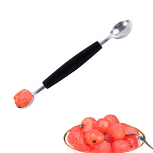 跨境双头水果勺不锈钢西瓜挖球器Fruit Spoon 冰激凌勺水果挖勺