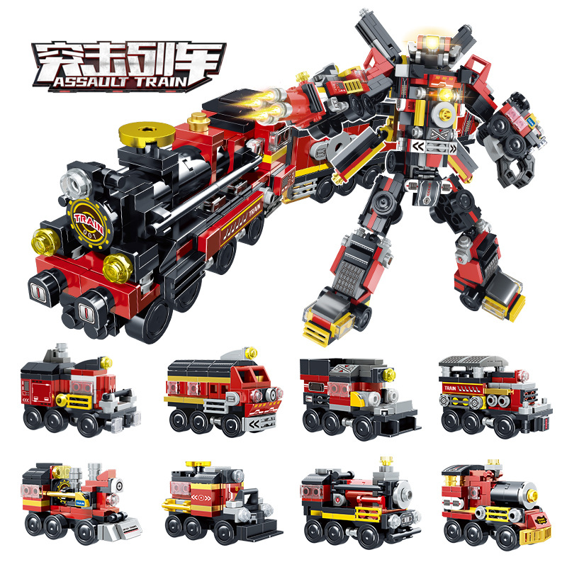 Free Shipping 8-in-1 Compatible Lego Assembling Building Blocks Aerospace Military Fire Police Children's Educational Toys Gifts Hot Sale