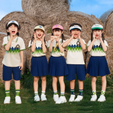 夏季幼儿园园服夏季拍照毕业季班服小学生夏装短袖运动会儿童校服