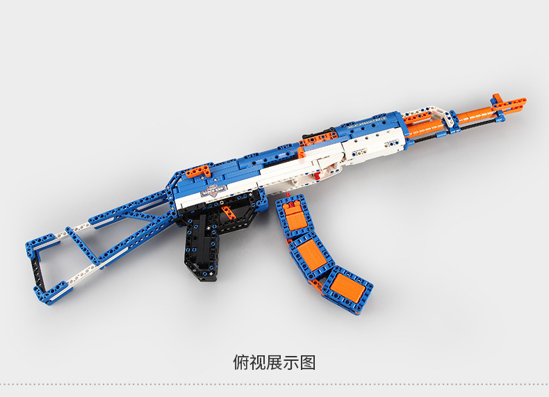 包邮双鹰c81001-7积木枪械模型绝地求生98k吃鸡手枪男孩玩具