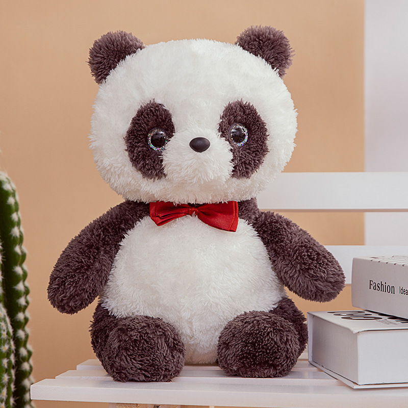 卡通团团熊猫毛绒玩具公仔可爱熊猫仔玩偶抱枕女生礼物一件批发