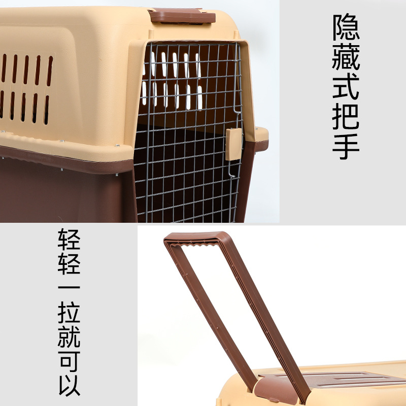 Cat Flight Case Portable Check-in Suitcase Trolley Dog Cage Pulley Pet Stroller Travel Medium Large Dog Hand Buggy