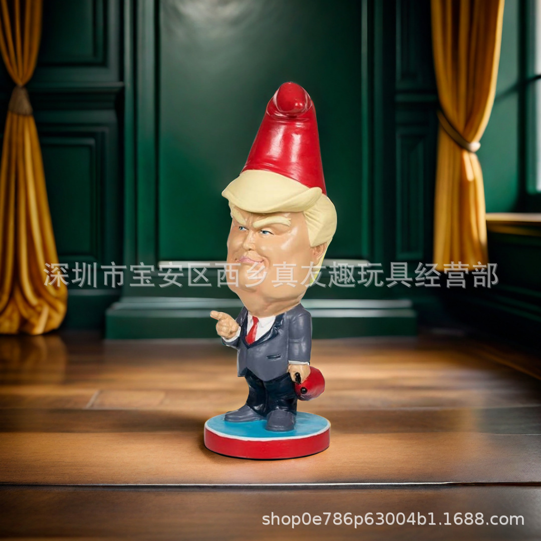 川普侏儒摆件工艺品装饰品摆件新款雕像树脂创意跨境桌面搞怪