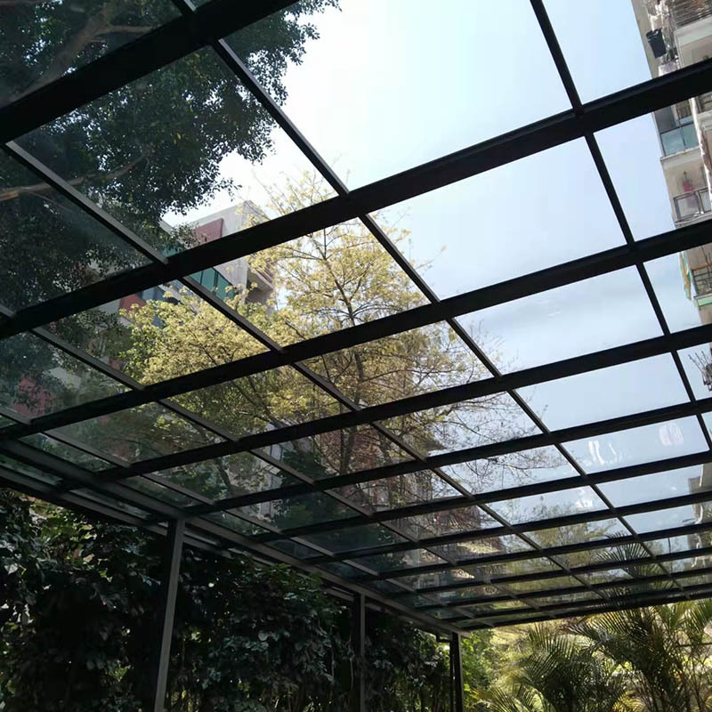 铝合金露台棚 雨棚材料 pvc耐力板遮阳棚厂家 门庭遮雨高质量雨蓬