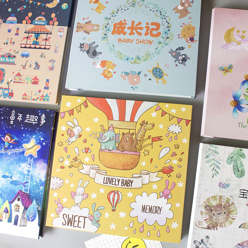 宝宝diy相册制作手工儿童成长纪念册幼儿园记录手册活页覆膜影集