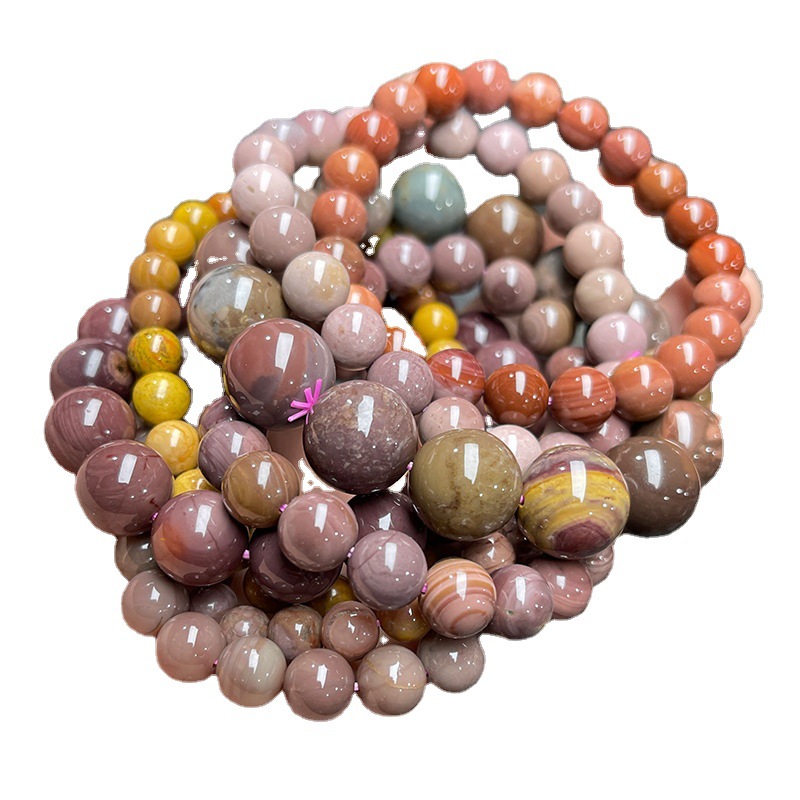 natural oil painting alashan agate beads bracelet fashion style single circle men and women bracelet wholesale