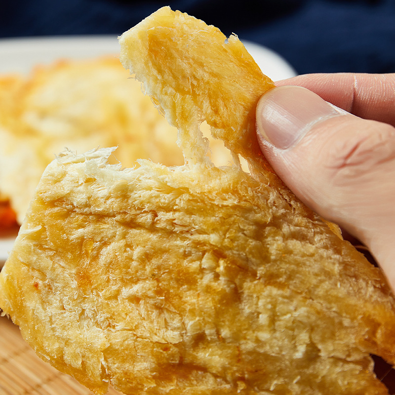 开袋即食烤鳕鱼片烤鱼片100g海鲜零食包装鱼干网红小吃