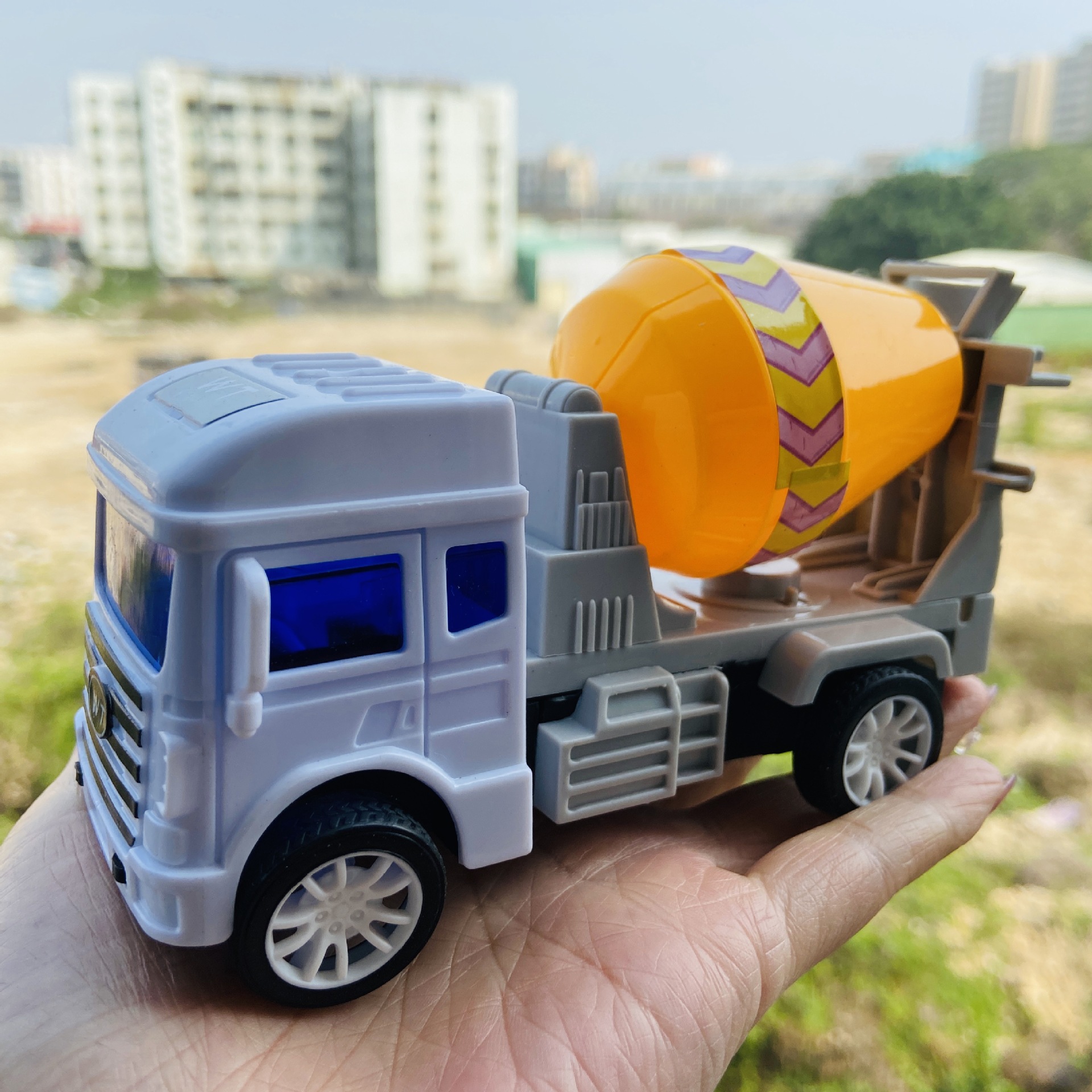 儿童建筑挖掘机工程车模型玩具2018-7水泥车玩具套装