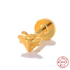 S925 Sterling Silver 2022 New products Little bee Smooth Internal thread puncture Ear Studs Mini Bone nail cochlea