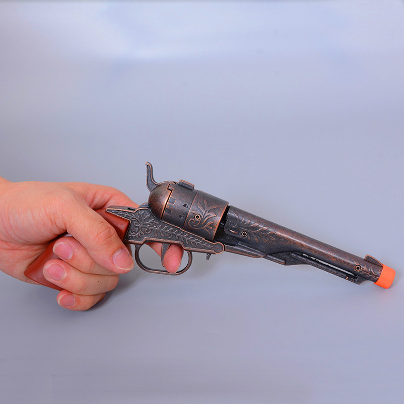 珍藏款怀旧玩具砸炮复古老式海盗金属左轮打响声火炮子成人