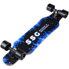 80cm长板公路四轮skateboard舞板成人刷街初学者专业级滑板跨境