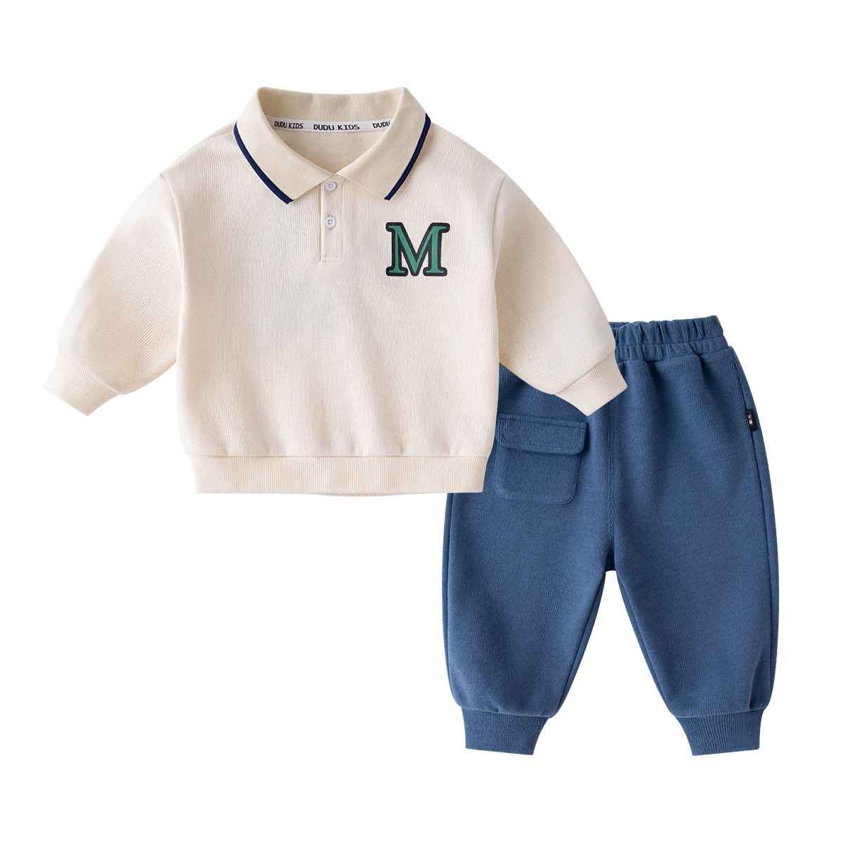 宝polo领套装春秋男童装女童春装儿童装幼儿园开学两件套衣服