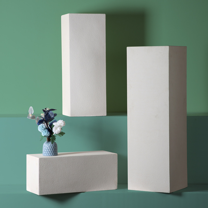 玻璃钢方柱展示台陈列架客厅玄关摆件装饰品工艺品底座展台展示柱