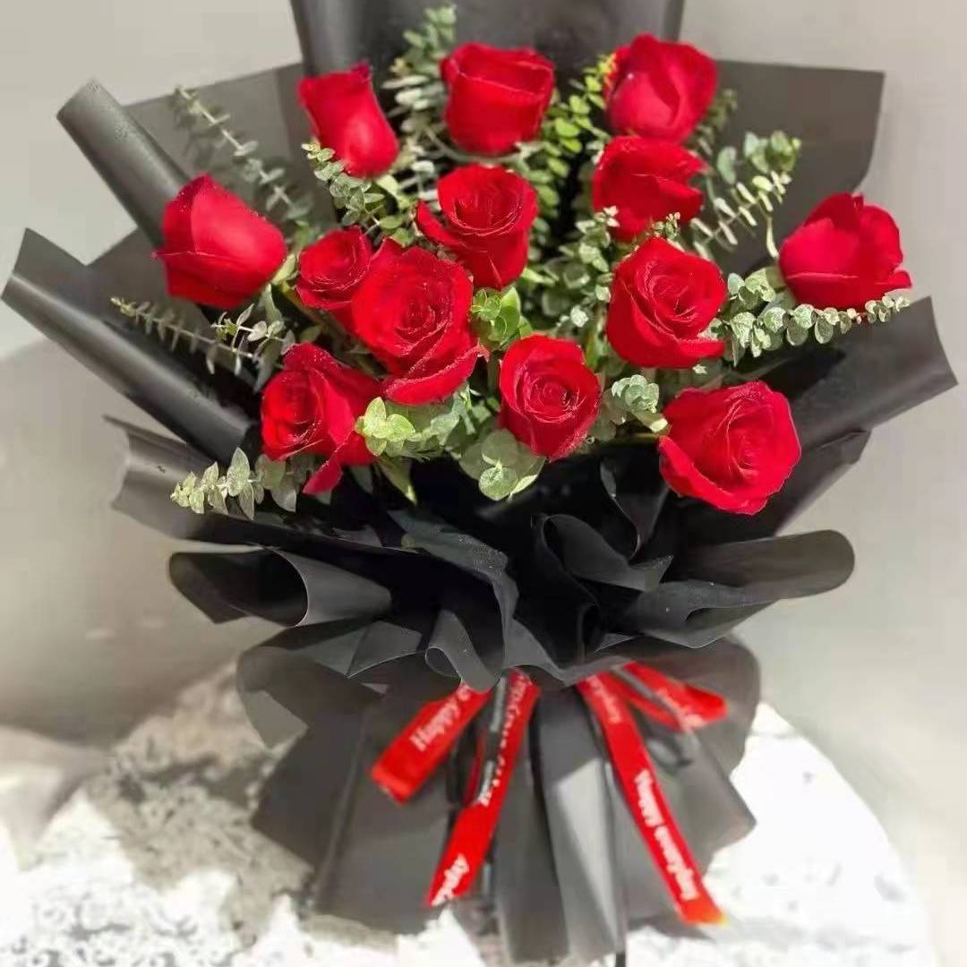 大连花店真花玫瑰向日癸花束鲜花同城速递生日表白求婚送女朋友