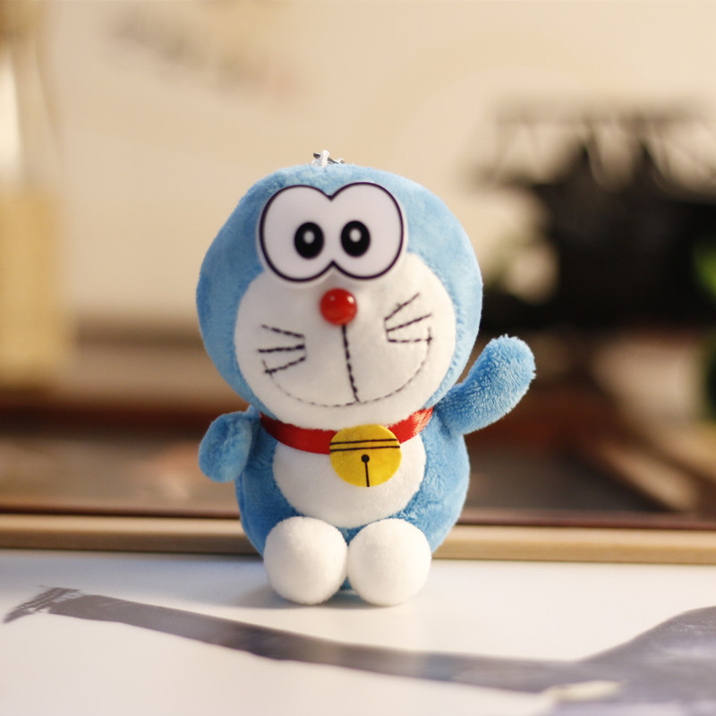 可爱哆啦a梦机器猫挂件毛绒玩具公仔小号迷你玩偶包包挂饰钥匙扣