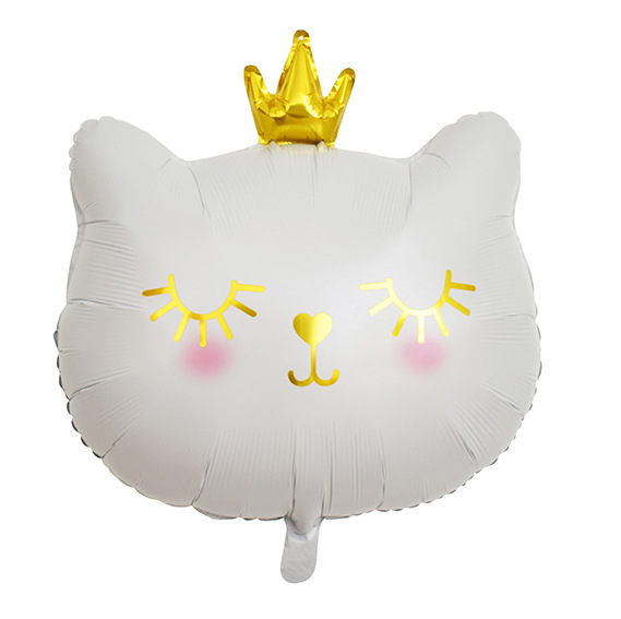 New Crown Cat Paw Print Aluminum Foil Balloon Korean Style Children Girl Birthday Party Photo Decoration