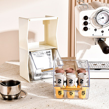 茶包收纳盒办公桌胶囊咖啡收纳架桌面置物架亚克力茶叶零食茶水间