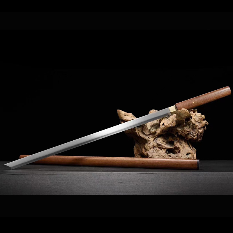 素装唐横刀锰钢一体刀剑长刀户外防身刀具龙泉镇宅宝剑兵器未开刃