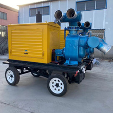 1柴油防汛应急泵车拖车式自吸小型移动泵车大流量排涝泵车