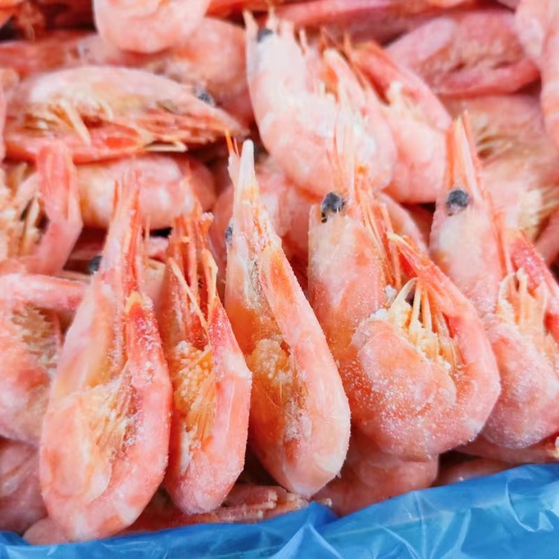 新货北极甜虾腹籽北极熊北极虾大号熟即食海虾非头籽冰虾野生带籽